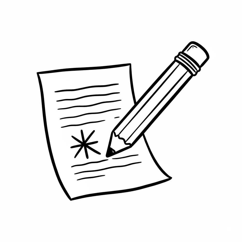 Doodle papíru a tužky