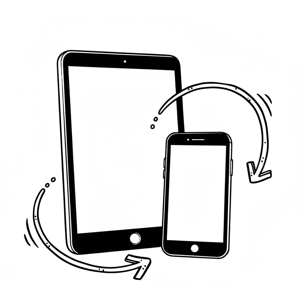 Doodle tabletu a mobilního telefonu